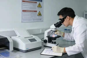 血常规检测操作特写