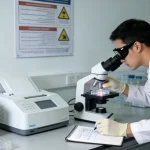 医生与患者讨论基因检测报告