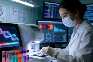 晚期肠癌基因检测流程示意图