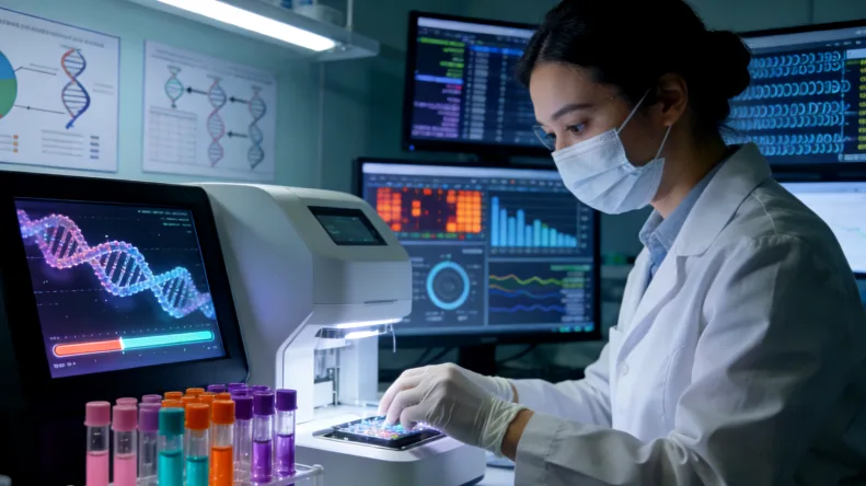 晚期肠癌基因检测流程示意图