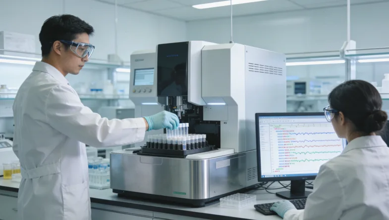 基因检测实验室工作场景