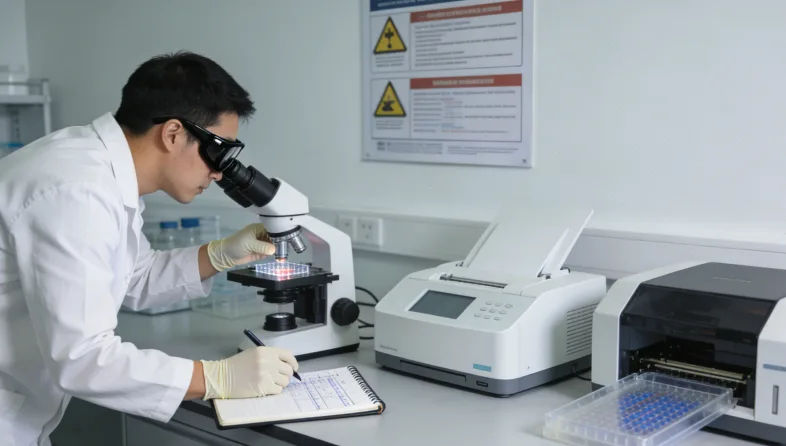 RAS基因检测实验室工作场景