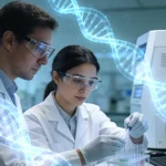 医生与晚期肠癌患者咨询基因检测