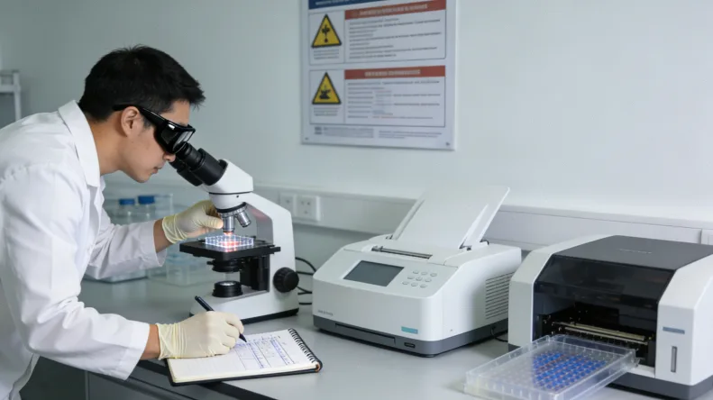 肠癌基因检测实验室工作场景
