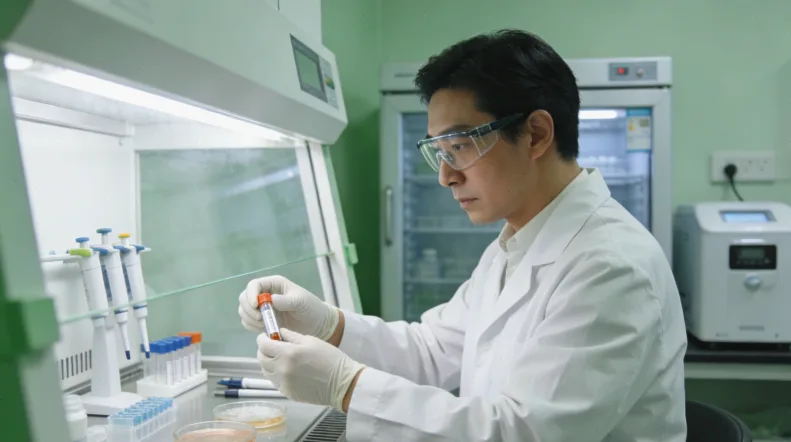 医生与患者讨论基因检测报告的场景