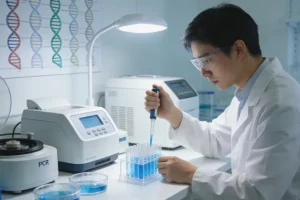 血液检测与组织检测原理对比示意图