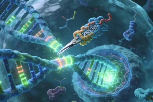 医生与肝癌患者讨论基因检测报告