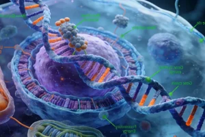 基因检测报告示意图，突出TMB和MSI结果栏位