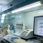 孕妇在医院抽血检测AFP的场景