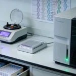 三甲医院基因检测实验室内部工作场景