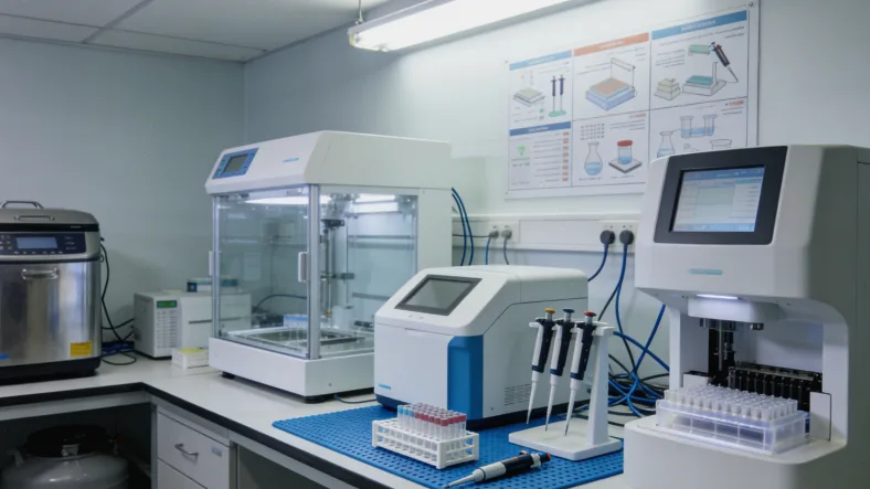 实验室技术人员进行DNA提取操作