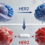 靶向药物作用机制示意图