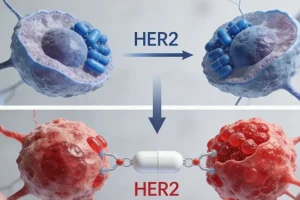 靶向药物作用机制示意图