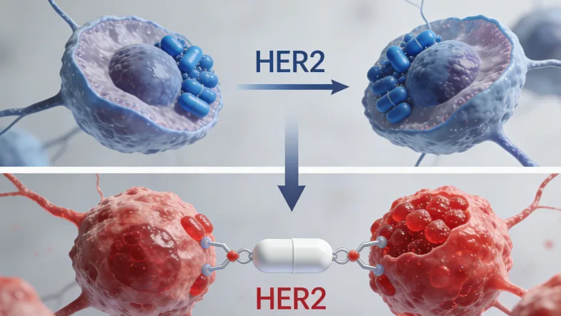 靶向药物作用机制示意图