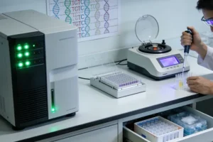 肺癌基因检测实验室工作场景