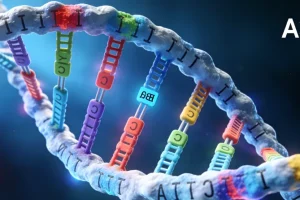 医生向患者解释基因检测报告