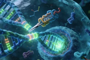 实验室技术人员操作NGS测序仪