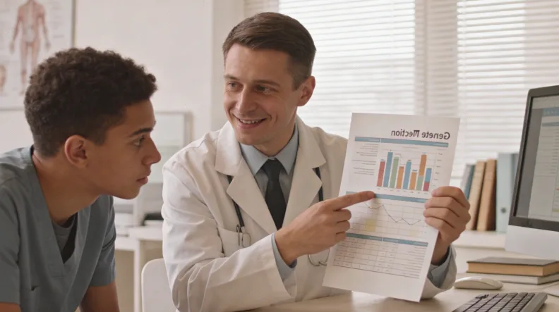 基因检测报告关键结果解读示例图