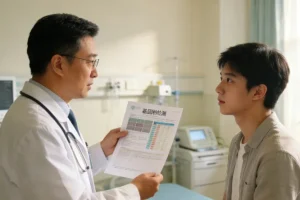 肠癌肝转移示意图：原发灶与肝转移灶