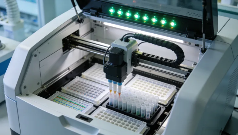 医生与患者共同查看CT影像胶片