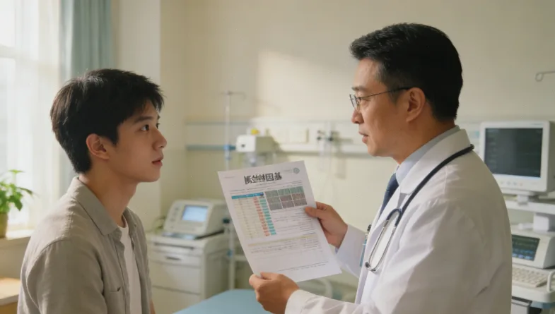 荧光原位杂交（FISH）检测显示的HER2基因荧光信号