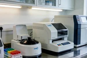 医生与患者讨论基因检测报告