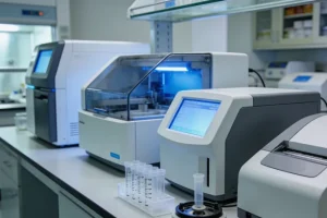 医生与患者讨论基因检测报告示意图