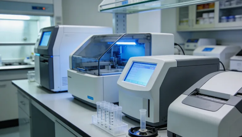 医生与患者讨论基因检测报告示意图