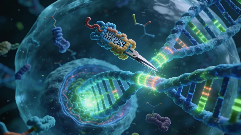 一位医生手持NGS报告，指向摘要部分