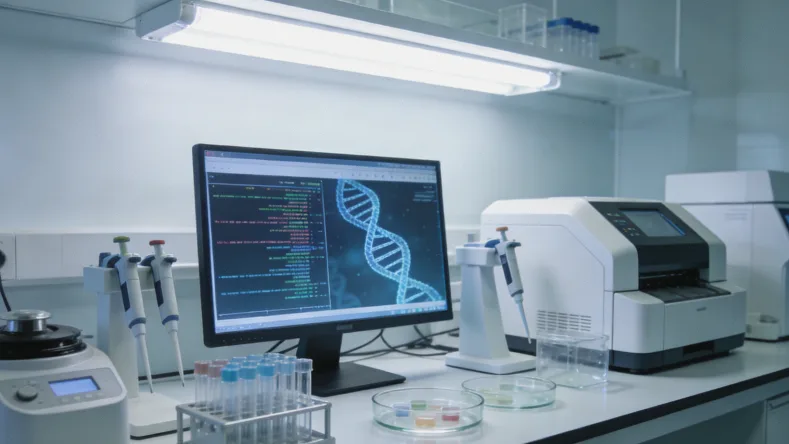 医保政策文件与放大镜的示意图片