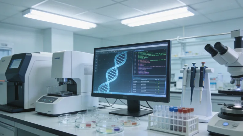 传统肺穿刺组织活检示意图