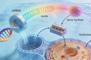 DNA双螺旋与微卫星序列示意图