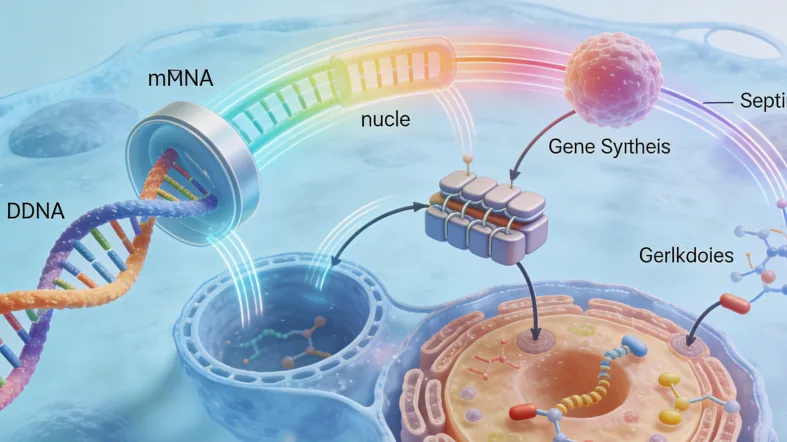 DNA双螺旋与微卫星序列示意图