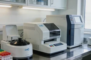 医生与患者讨论检测报告的场景