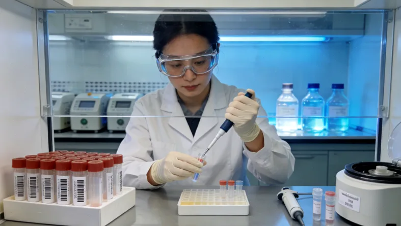 医生与术后患者及家属沟通病情场景