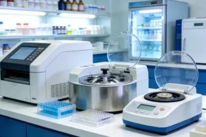 医生与患者共同查看基因检测报告示意图