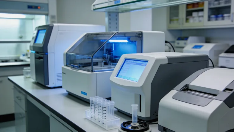 一位医生与患者共同查看基因检测报告