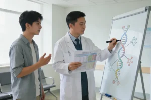 肿瘤异质性示意图：展示不同克隆细胞混杂