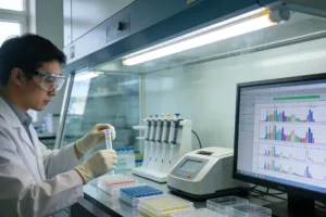 一位患者正在与医生讨论基因检测报告