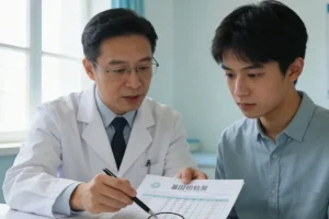 胃镜活检示意图：医生正在通过胃镜钳取组织