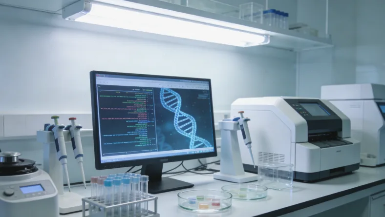 医生与患者共同查看基因检测报告