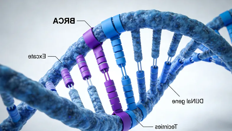 医生与患者共同查看基因检测报告示意图