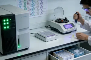 医生与患者讨论肝癌治疗方案示意图