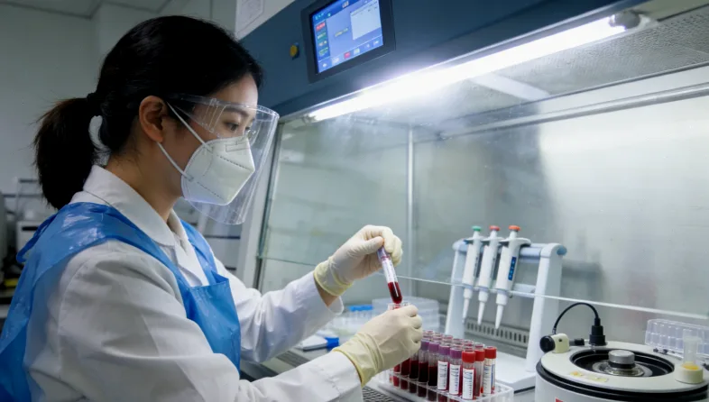 血液样本与基因测序流程对比图