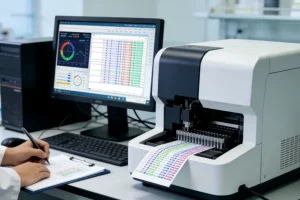 医生与患者讨论基因检测报告