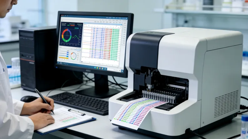 医生与患者讨论基因检测报告