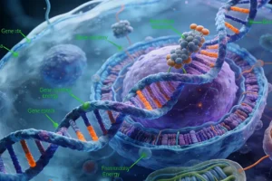 医生与患者共同查看乳腺癌病理报告