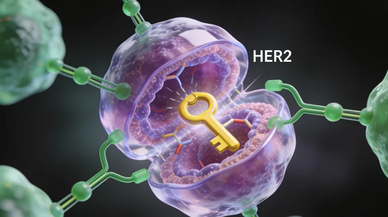 医生与患者共同查看基因检测报告示意图