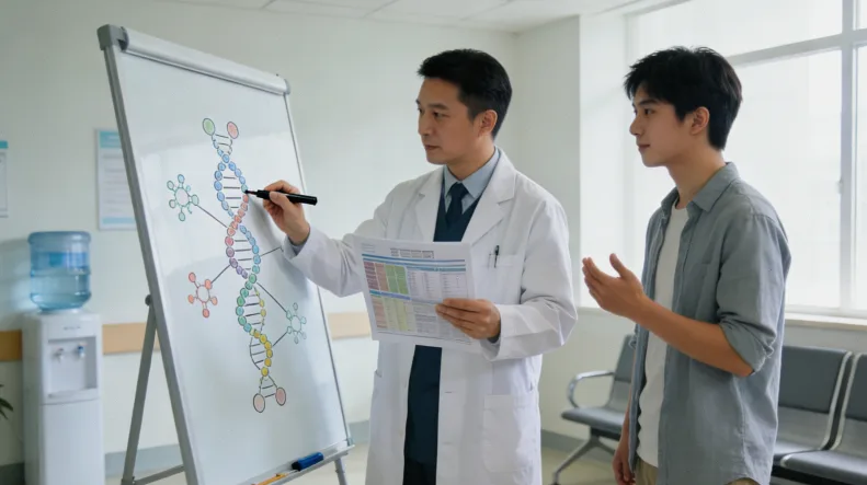 展示复发评分（RS）低、中、高风险区间示意图