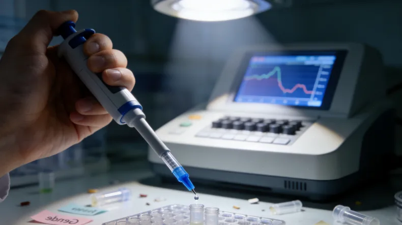 实验室技术人员进行RNA提取操作